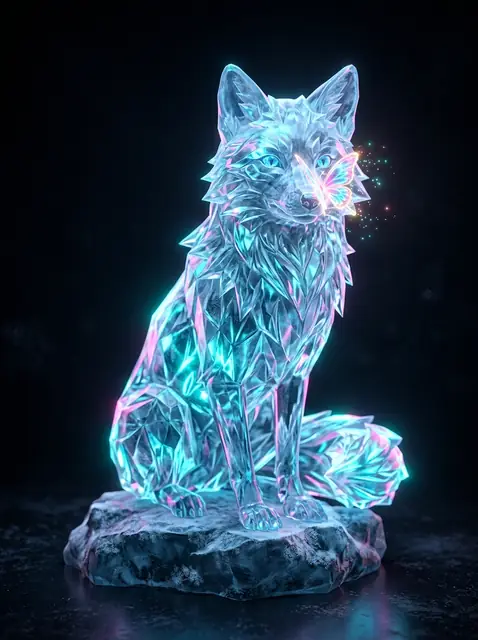 Auror the Crystal Fox Mascot